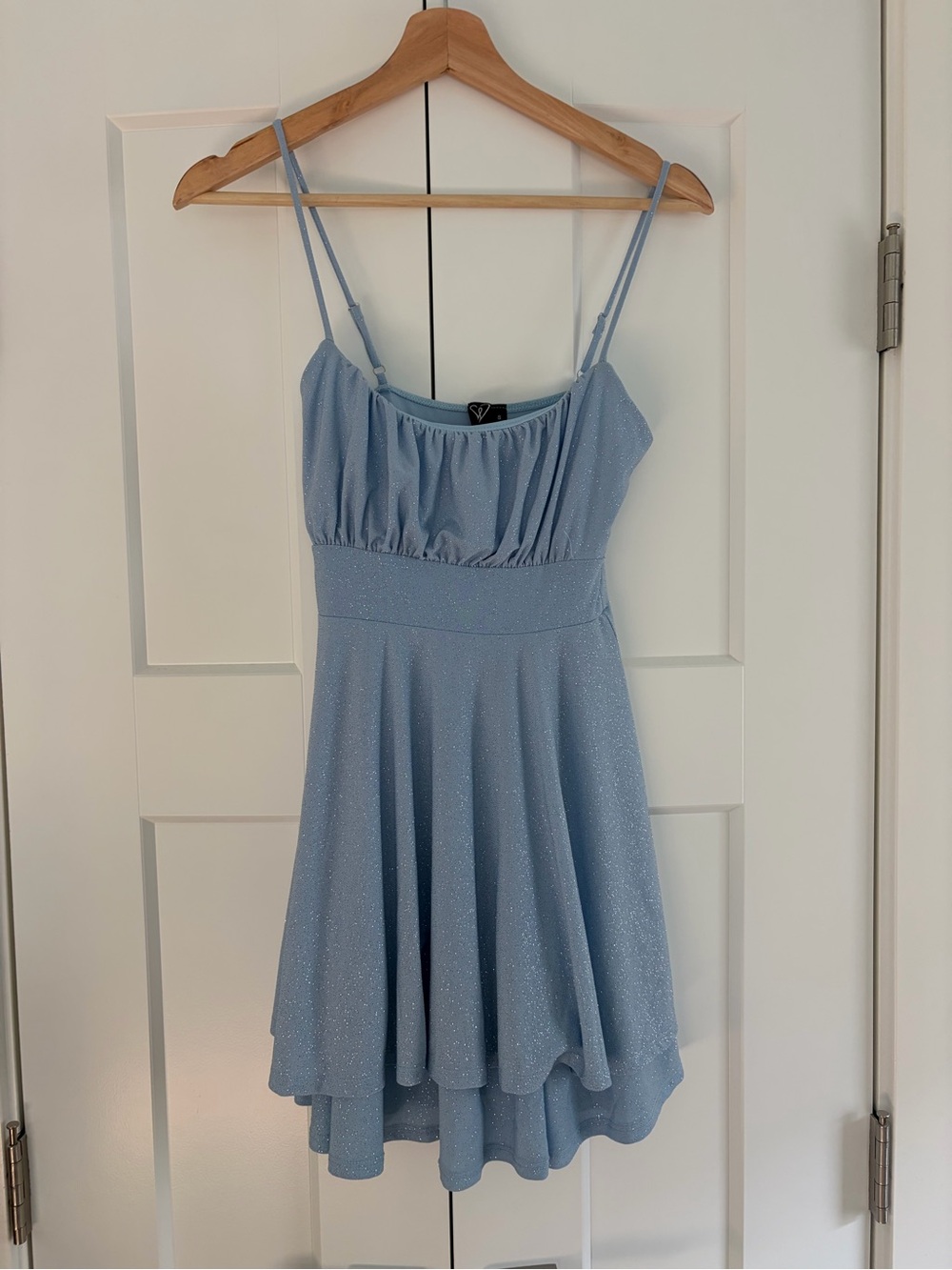 Windsor Light Blue Sparkle Mini Dress